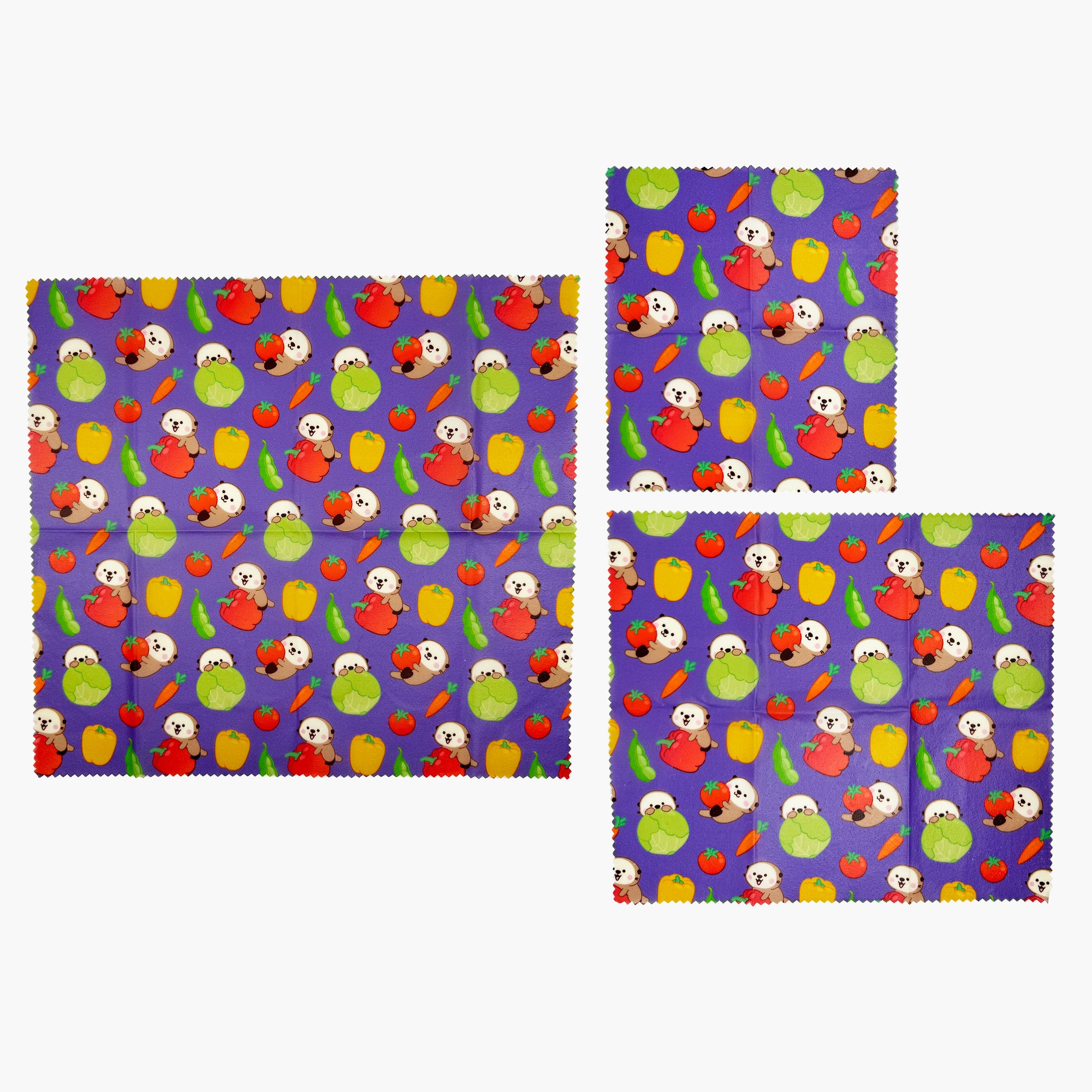 Vegetable Mania · Set of 3 Beeswax Wraps