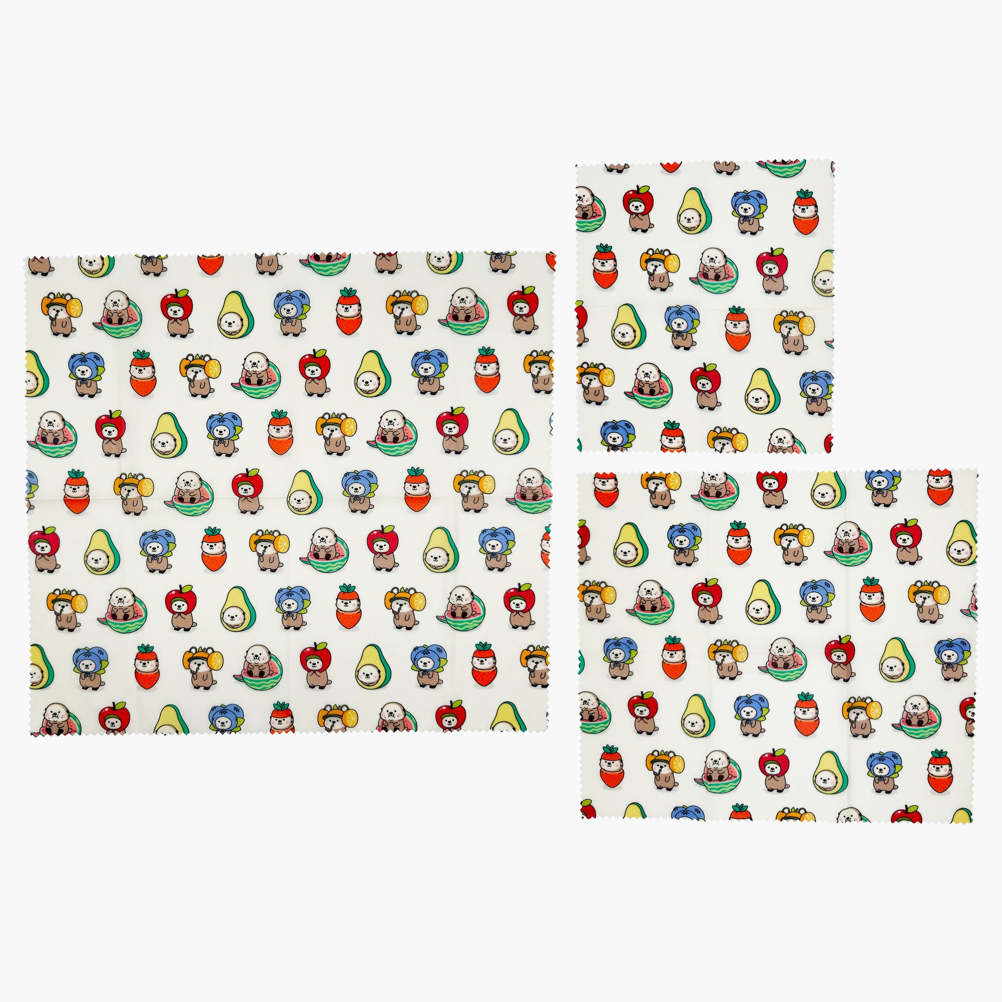 Fruits · Set of 3 Beeswax Wraps