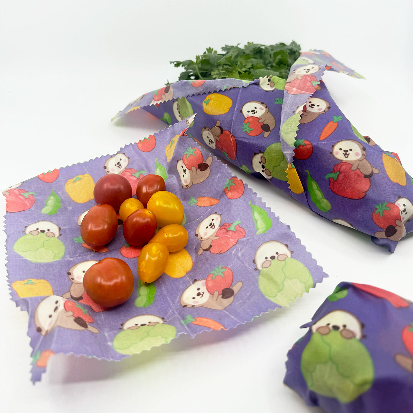Vegetable Mania · Set of 3 Beeswax Wraps